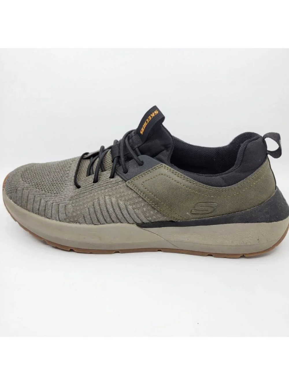 Skechers Men's Neville - Calhan Slip On Shoes Bungee Olive Green & Black Size 12